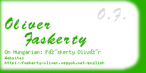 oliver faskerty business card